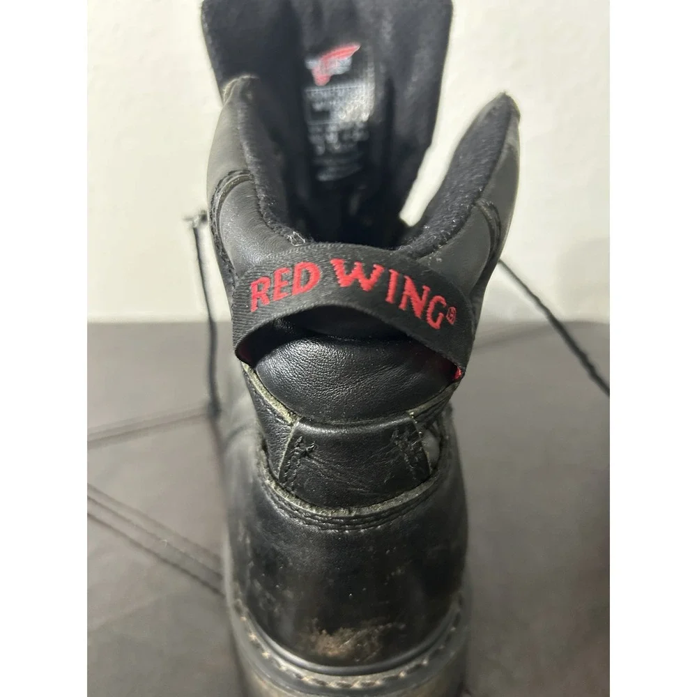 REDWING‎ 971 black leather SIZE 10 1/2 BIKER boots